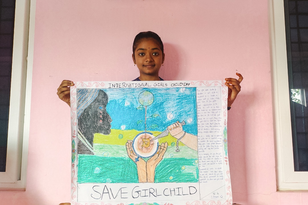 Save Girl Child poster drawing easy / International Day of Girl Child  drawing / Beti Bachao poster - YouTube